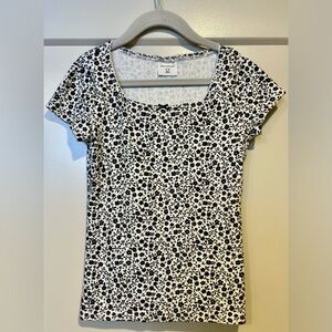 Abercrombie Kids Black and White Floral Tee